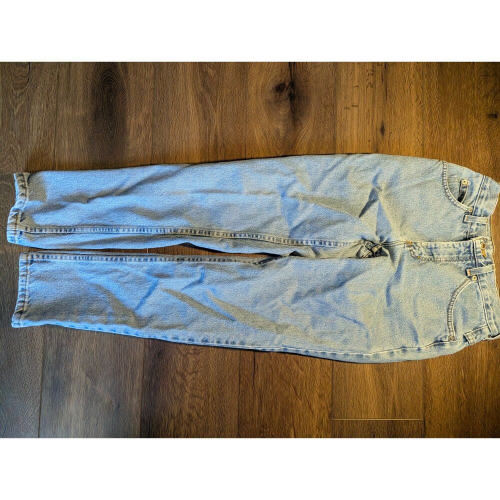 Vintage London Jean Women's Straight Leg Jeans Size: 2 Petite Color: Blue Denim